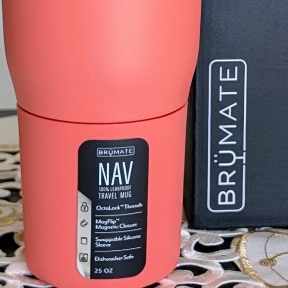 NWT LIMITED EDITION BruMate NAV 25oz Tumbler, PAPAYA - Picture 5 of 6